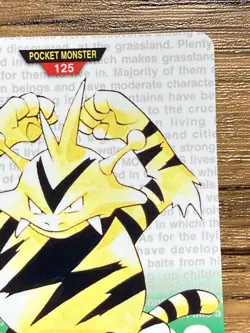 Pokemon Carddass Card Electabuzz No.125 Bandai Pocket Monsters Green ver. 1996 - Image 4