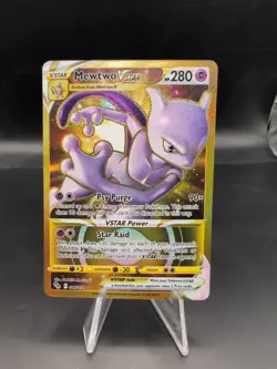 Pokemon Go TCG Mewtwo VSTAR Gold Secret Holo Card 086/078 - Image 1