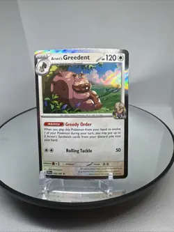 Arven’s Greedent 159/182 Cosmos Holo Pokemon Card | Destined Rivals | NM - Image 2