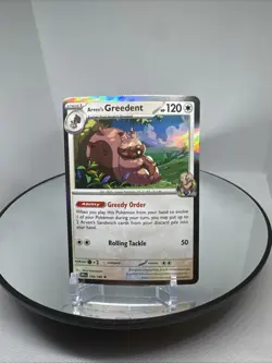 Arven’s Greedent 159/182 Cosmos Holo Pokemon Card | Destined Rivals | NM - Image 3