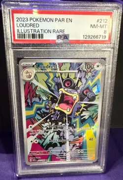 2023 Pokemon PAR EN Loudred Illustration Rare PSA 8 - Image 1