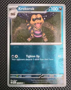 Pokemon TCG Black Bolt Krokorok 058/086 Master Ball Reverse Holo - NM - Image 1
