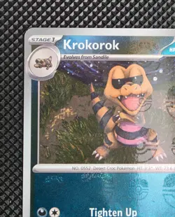 Pokemon TCG Black Bolt Krokorok 058/086 Master Ball Reverse Holo - NM - Image 2