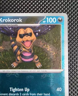 Pokemon TCG Black Bolt Krokorok 058/086 Master Ball Reverse Holo - NM - Image 3