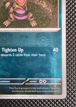 Pokemon TCG Black Bolt Krokorok 058/086 Master Ball Reverse Holo - NM - Image 4