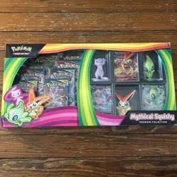 Nintendo Pokemon TCG Mythical Squishy Premium Collection Mew, Celebi, & Victini 820650809736 - Image 1