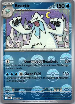 Beartic (Poke Ball Pattern) 026/086 - SV: Black Bolt Rare Pokemon TCG NM Holo - Image 1