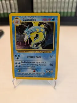 Pokemon TCG Gyarados Base Set Holo Rare 007/130 100 HP English Wizards 2000 - Image 1