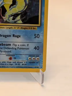 Pokemon TCG Gyarados Base Set Holo Rare 007/130 100 HP English Wizards 2000 - Image 5