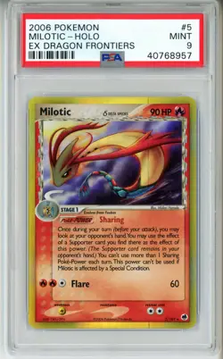 2006 POKEMON EX DRAGON FRONTIERS MILOTIC #5 REVERSE HOLO PSA 9 MINT #40768957 - Image 1