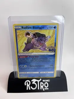 Pokemon TCG Radiant Blastoise 018/078 Pokemon GO Holo NM - Image 1