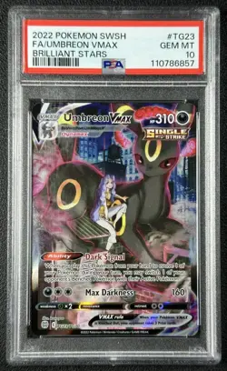 FA UMBREON VMAX PSA 10 2022 POKEMON SWORD & SHIELD BRILLIANT STARS #TG23/TG30 57 - Image 1