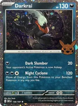 Pokemon - Darkrai 136 - Trick or Trade 2024 - Cosmos Holo - Halloween Promo - Image 1
