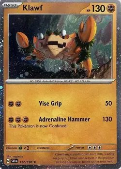 Klawf - 122/198 - Cosmos Holo NM, English Pokemon Scarlet & Violet Singles - Image 1