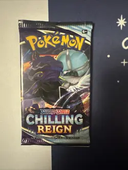 Pokemon Chilling Reign Factory Sealed Booster Pack 1 Pack - Image 1