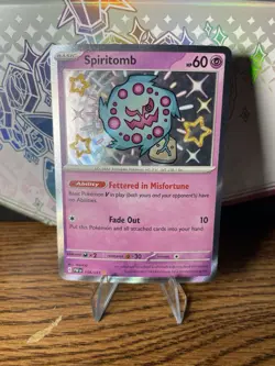Spiritomb 158/091, Shiny Rare, Paldean Fates Pokemon TCG 158/091 NM - Image 1