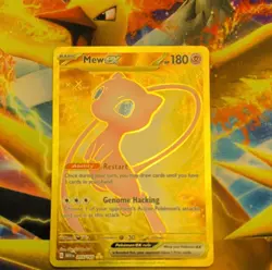 Pokemon Mew EX 205/165 Scarlet & Violet 151 Gold Full Art Foil Basic 180 HP - Image 1