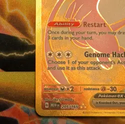 Pokemon Mew EX 205/165 Scarlet & Violet 151 Gold Full Art Foil Basic 180 HP - Image 5