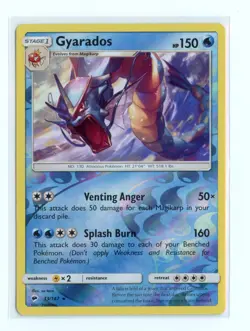 Gyarados 33/147 Rare Reverse Holo SM - Burning Shadows Pokemon NM - Image 1