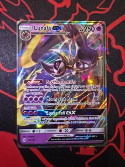 Pokemon Lunala GX 66/149 SM Base Set Full Art Ultra Rare Holo 250HP English - Image 1