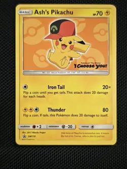 NM Ash's Pikachu - Pokemon Promo SM110 - Image 1