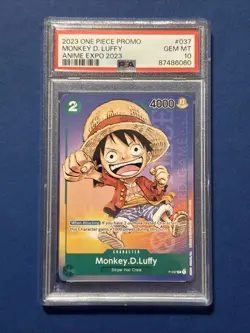 Monkey D. Luffy One Piece Anime Expo 2023 Promo PSA 10 #037 - Image 1