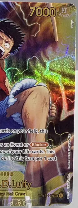 2026 One Piece Adventure on Kami’s Island Monkey.D.Luffy SEC OP15-119 NM - Image 3