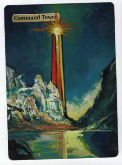 Command Tower Altered Art Mtg Hand Painted Card Commander - Image 1