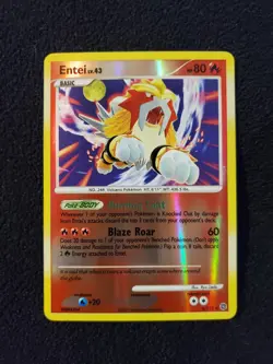 Pokemon Secret Wonders Entei Reverse Holographic Card, Ungraded, Lightly Used - Image 1