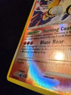 Pokemon Secret Wonders Entei Reverse Holographic Card, Ungraded, Lightly Used - Image 4