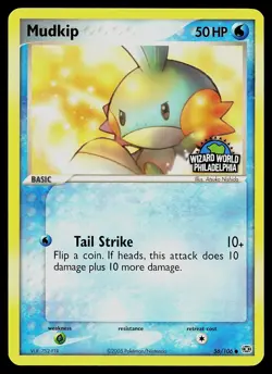 Pokemon Card - Mudkip Emerald 56/106 Wizard World Philadelphia Promo - Image 1