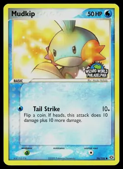 Pokemon Card - Mudkip Emerald 56/106 Wizard World Philadelphia Promo - Image 1