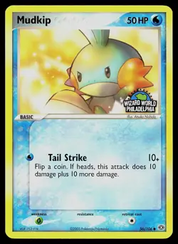 Pokemon Card - Mudkip Emerald 56/106 Wizard World Philadelphia Promo - Image 1