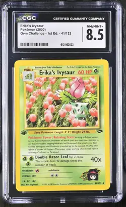 CGC 8.5 Erika's Ivysaur Gym Challenge 1st Edition 41/132 Pokemon Card - Image 1