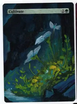 Cultivate Altered Art Mtg Hand Painted Card Commander - Image 1