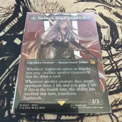 MTG Sephiroth, Fabled SOLDIER (Borderless) (Surge Foil) Final Fantasy Foil - Image 1
