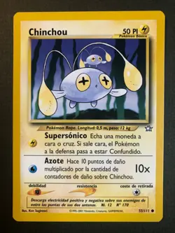 Pokemon [SPANISH] Chinchou 55/111 Neo Genesis Set 2000 NM - Image 1