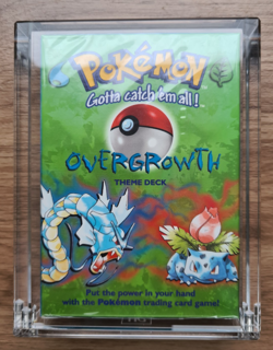 1999 Pokemon Base Set Theme Deck – Overgrowth (Factory Sealed, w/ Acrylic Case) - Image 1