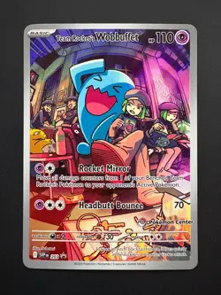 Team Rocket's Wobbuffet 203 (Pokemon Center Exclusive) Destined Rivals Promo NM - Image 1