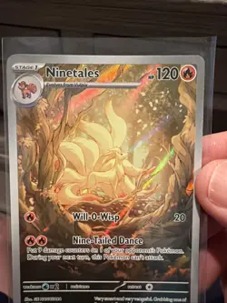 Pokemon Ninetales Illustration Rare Full Art Holo 199/197 SV03 Obsidian Flames🔥 - Image 2