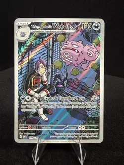 Pokemon - Team Rocket's WEEZING - IR Illustration Rare DESTINED RIVALS 199/182 - Image 1