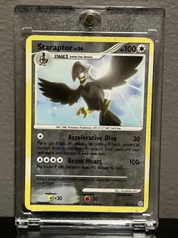Pokemon STARAPTOR 16/130 (Reverse Holo) Diamond & Pearl - LP/Light Play - Image 1