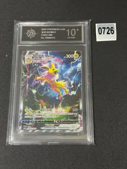 Pokemon PTCG S-Chinese 2024 Jolteon Vmax Sword&Shield HR CSHC-009 HOLO Grade 10 - Image 1