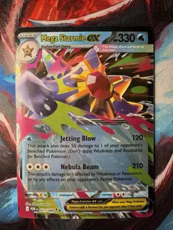 Mega Starmie EX 021/088: Jetting Blow Nebula Beam Holo 330 HP Pokemon TCG - Image 1