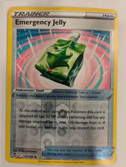 Emergency Jelly 155/195 - Silver Tempest Pokemon Reverse Holo Foil Nice! - Image 1