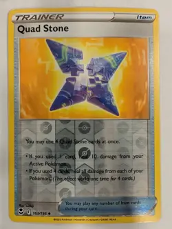 Quad Stone 163/195 - Silver Tempest Pokemon Reverse Holo Foil Nice! - Image 1
