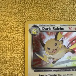 Pokemon TCG Dark Raichu 7/110 Legendary Set Holo LP Rare - Image 2