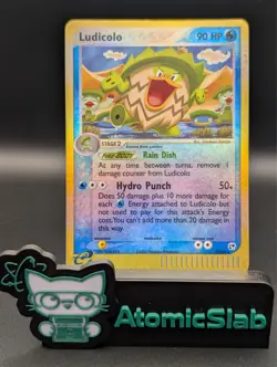 Pokemon TCG Ludicolo 7/100 EX Sandstorm Reverse Holo Vintage 2003 E-Reader (LP) - Image 1