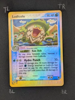Pokemon TCG Ludicolo 7/100 EX Sandstorm Reverse Holo Vintage 2003 E-Reader (LP) - Image 3
