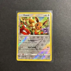 Eevee Rev Reverse Holo SM Hidden Fates Pokemon NM 48/68 Sun & Moon - Image 1